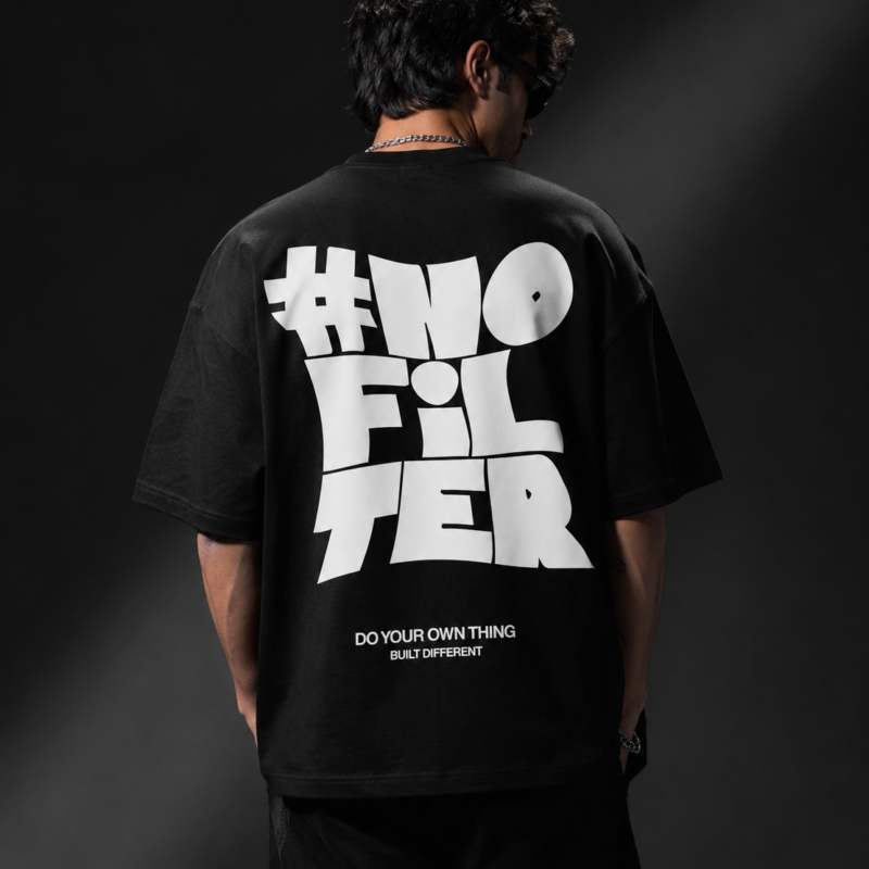 #no filter printed oversized tee